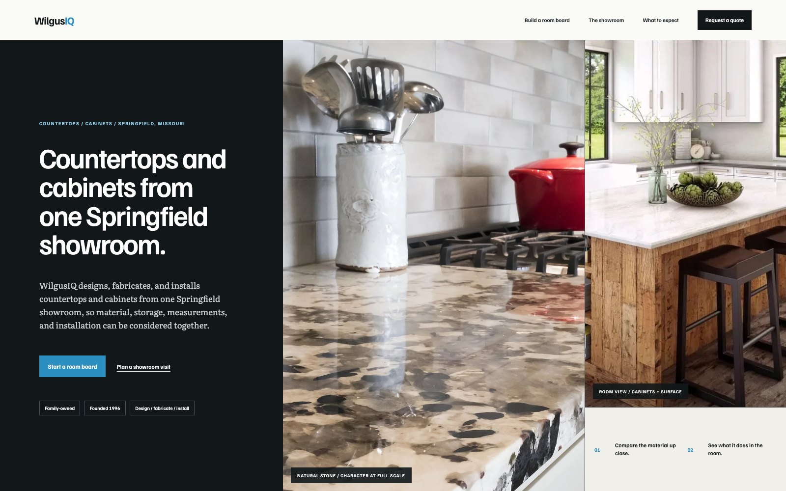 The new WilgusIQ homepage concept