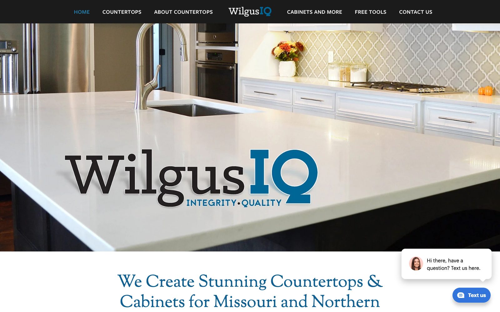 The current wilgusiqcompany.com homepage