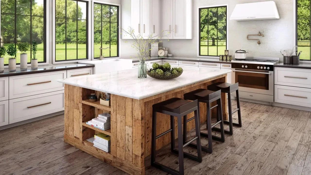 Complete kitchen with WilgusIQ cabinets and countertops